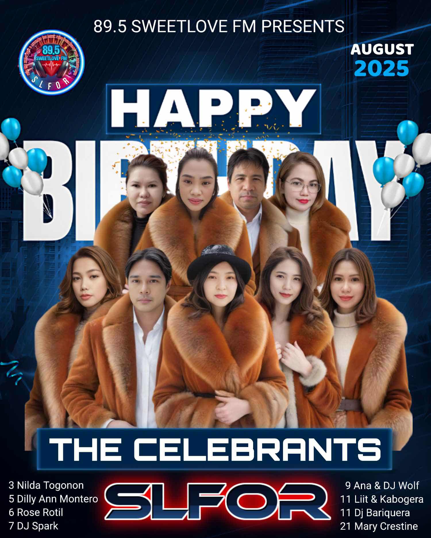 August Celebrants 2025